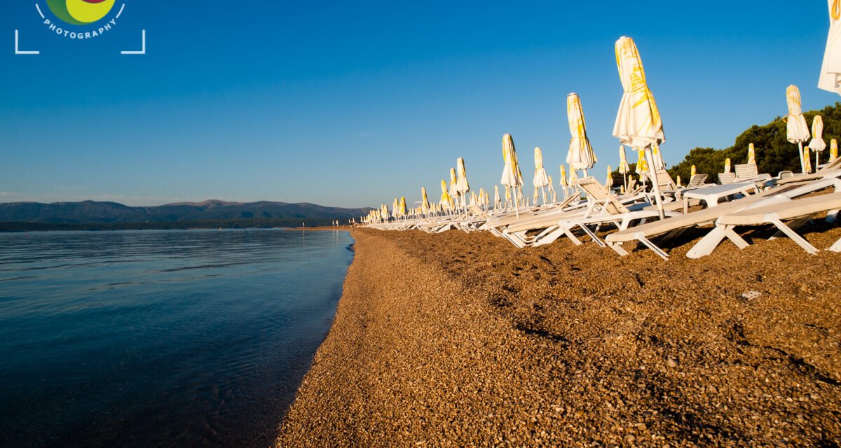 Zlatni rat beach in the summer morning