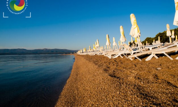 Zlatni rat beach in the summer morning